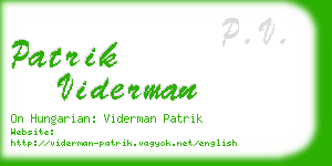 patrik viderman business card